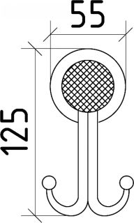 Крючок двойной Boheme Royal Crystal бронза 10926-BR